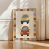 Funny Cartoon Animals Car Art Nursery Wall Posters Prints Lion Dog Bear Children Kid Room Canvas Painting Home Decor Pictures