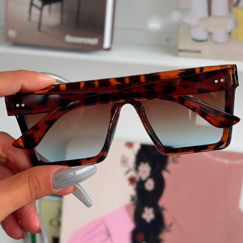 3pcs New Fashion Oversized Square Sunglasses Women Colorful Lens Big Frame One Piece Sun Glasses Shades For Female  UV400