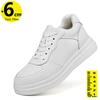 Men's Lift Oxford Shoes Elevator Chunky Sneakers Height Increase 6cm Unisex White Plus Size 36-44