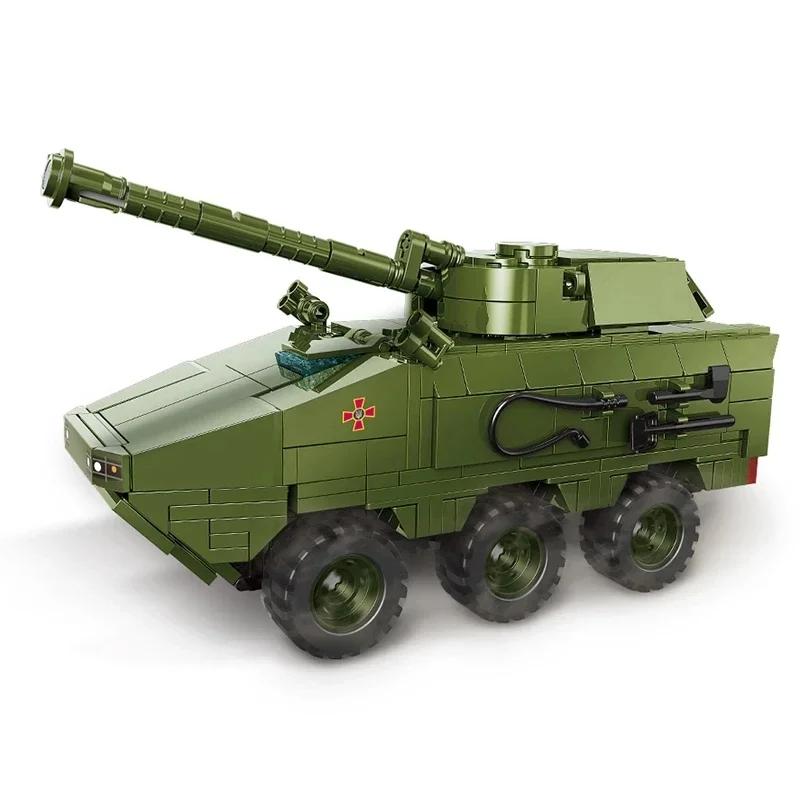 New Military Series Armored Vehicle Transport Truck Building Blocks Leopard Tank Set T64 Tank MOC Bricks Educational Toys