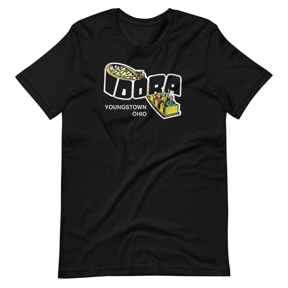 IDORA Youngstown Ohio Amusement Park Tee Shirt Short-Sleeve Unisex 100% Cotton T-shirt Mens Tees Top L