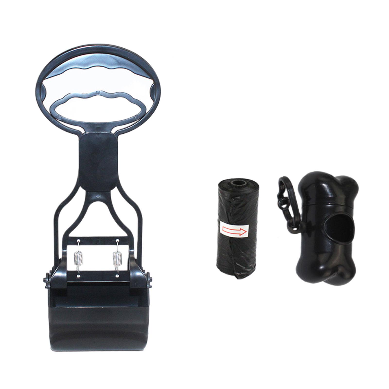 

Высокопрочный мусорный мешок для сбора мусора с двойной пружиной 6OCM с удлиненной ручкой для сбора туалета домашних животных, розовая труба бордовый