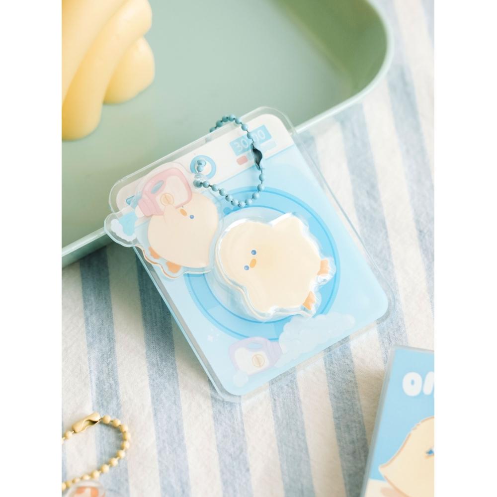 Daiso SpRing Refurbished Round And Round Washing Machine Key Ring Basic