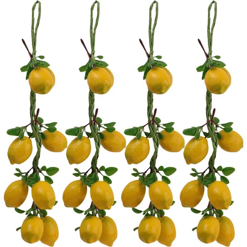 Realistic Simulated Fruit String Artificial Fruit Lemon String Models Fake Lemons Home Garden Photography Props Party Supplies