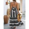 Halter Sleeveless Printed Dress Vacation Style Large Backless Sexy Long Dress For Women Elegant Fashion Comfortable Dress