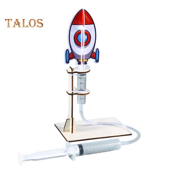 1 Sada DIY Model Raketometu Ručně Vyráběné Dřevěné Puzzle Vzduchem Poháněná Raketa Stavební Řemesla Děti STEM Vzdělávací Vědecký Experiment Hračka
