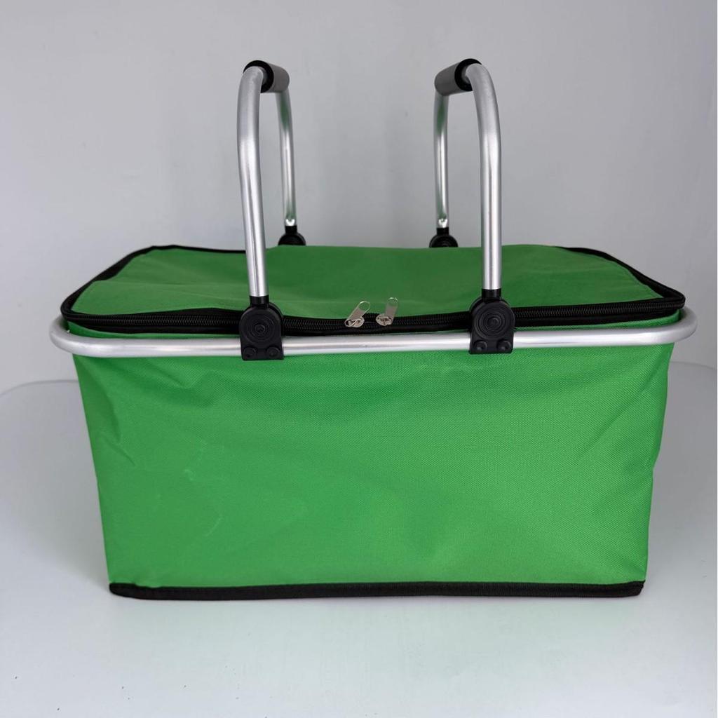 Portable Foldable Insulated Picnic Cooler Bag with Aluminum Foil Thermal Insulation for Camping and Outdoor Use