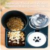Non Slip Food Water Double Layer Raised Feeding Bowl No Spill Design for Cat Puppy Household Daily Pet Supplies