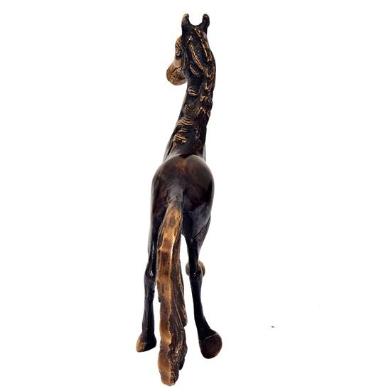 Showpiece for Home Decor, Antique Home Decor Horse Brass Metal Sculpture, Horse Brass Statue for Home Decor, Animal Figurine Decorative Item 21.59 Cm