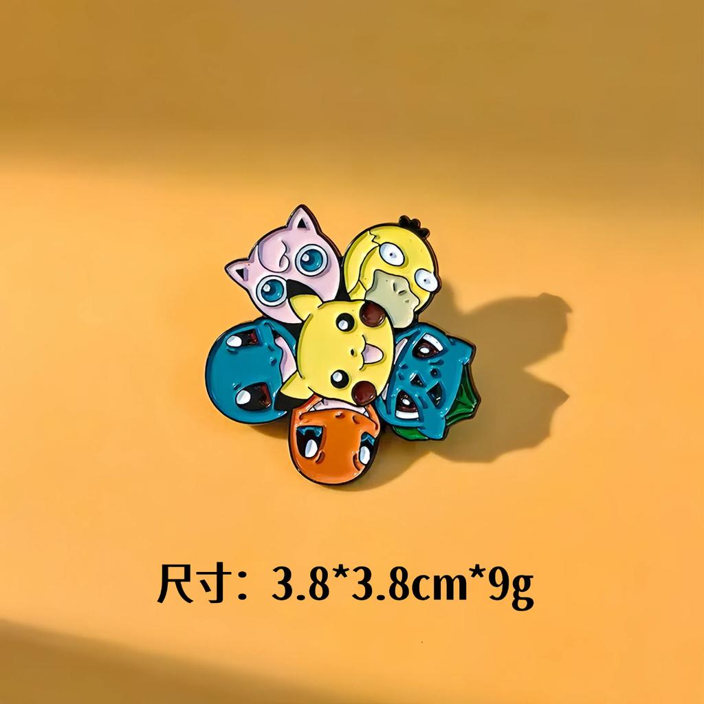 High Quality NEW HOT Pok Mon Pok Mon Brooch Pikachu Metal Badge Anime Cartoon Clothes Pencil Case Backpack Decoration Accessories
