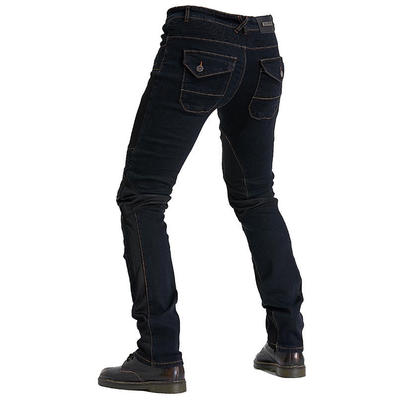 PK-719 Summer Breathable Motorcycle Riding Jeans - Elastic Slim Fit Pants