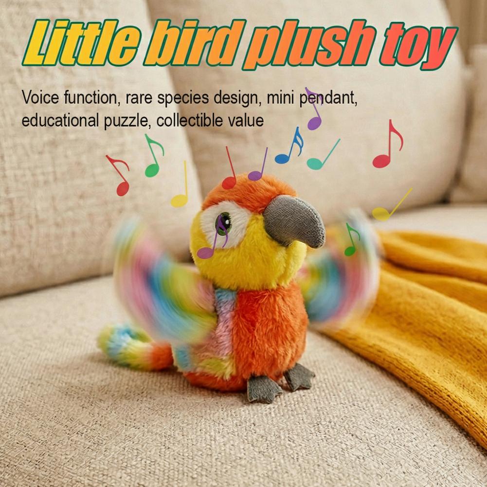 Little Bird Series Internet Celebrity Plush Doll With Singing Recording Wings Fluttering Cute Toy For Kids