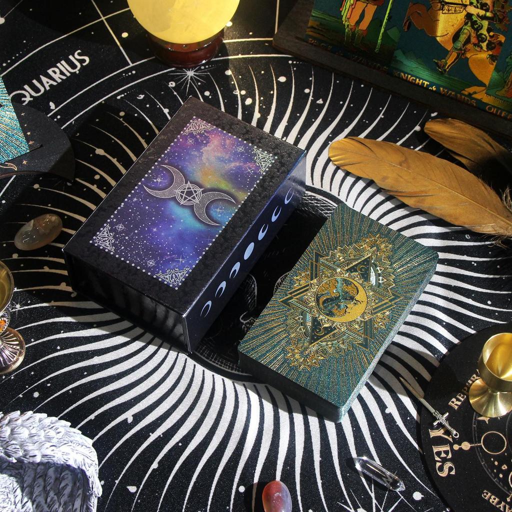 Witekin Gold Foil Tarot Cards: Complete Set for Beginners with Analysis