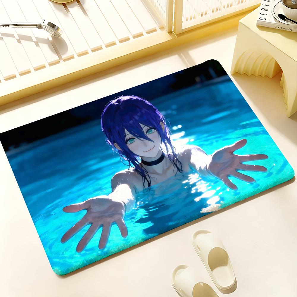 Hot Chainsaw Man R-Raza Floor Mat Cozy Flannel Soft Thick Non-Slip Mat For Living Room Bedroom Kitchen Decor Rugs