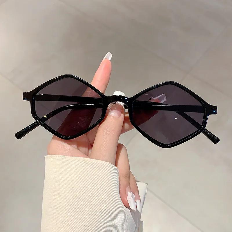 

New In Vintage Luxury Brand Designer Irregular Rhombic Sunglasses Women For Men Sun Glasses Trendy Punk Popular Pink Shade Uv400