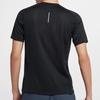 Nike MILER T Shirts Men's Black Crew Neck Moderate Straight Fit (Unisex) T-Shirts AT3952 010