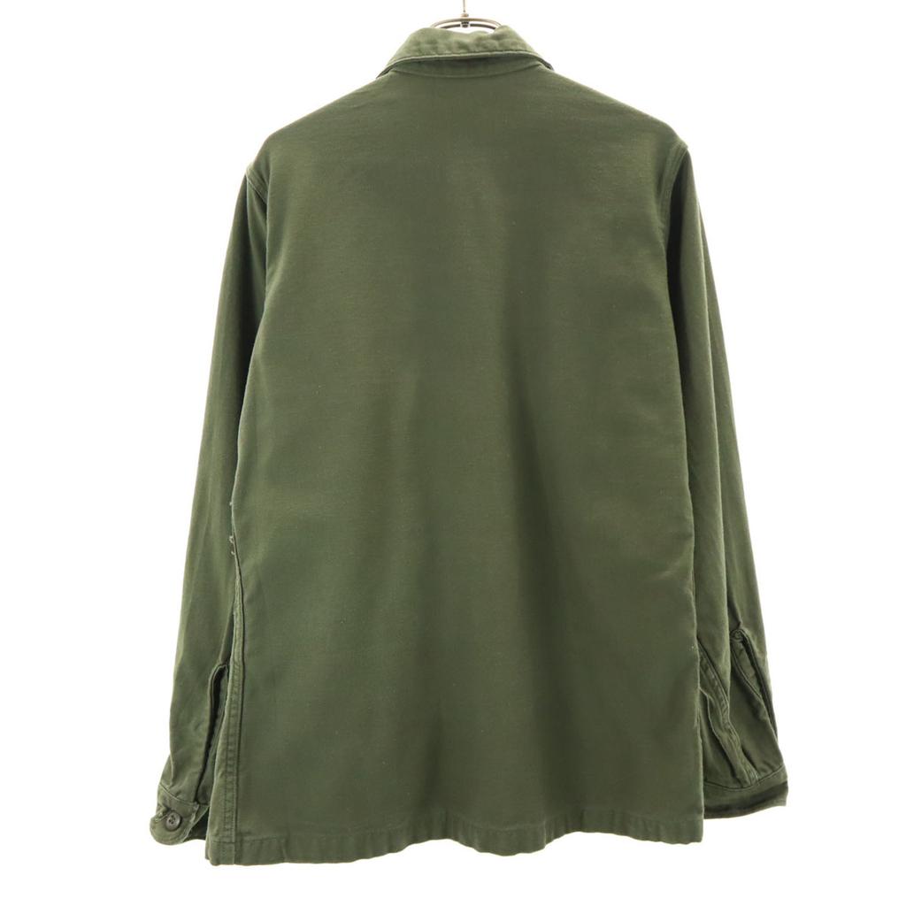 US ARMY 70s Vintage Long Sleeve Utility Military Shirt 14 1/2 33 Khaki Men's Used