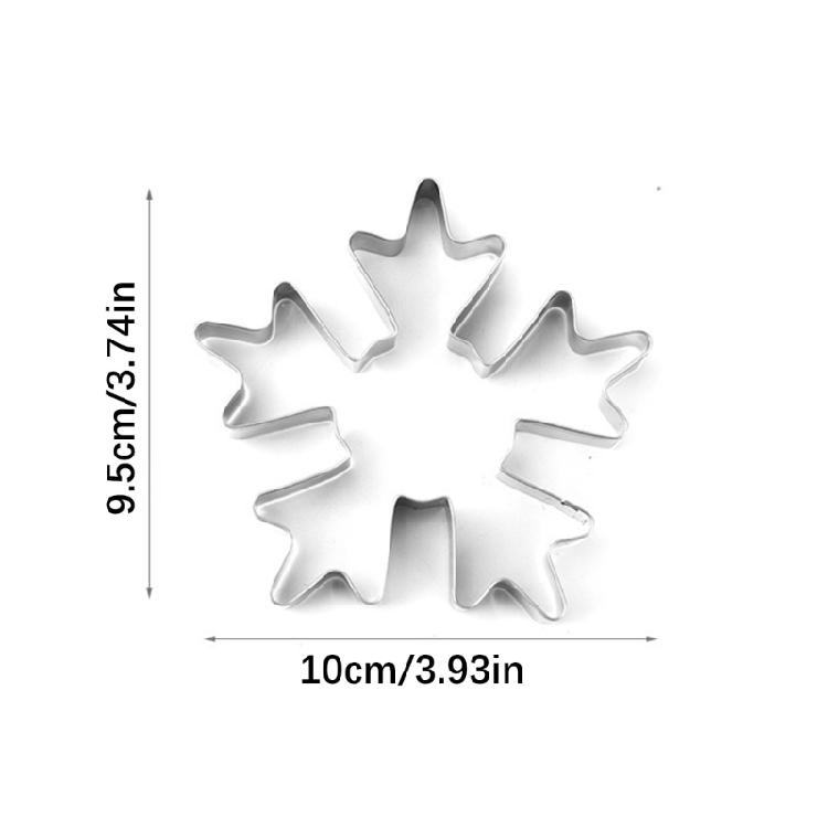 Elegant Festival Holiday Baking Essential Stainless Steel Snowflake Cookie Molds For Pastries And Chocolates