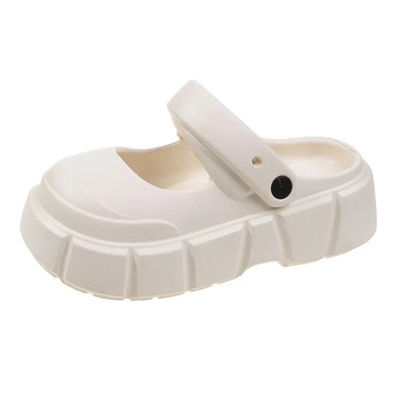 

Fashion Women s Summer Eva Platform Sandals 2025 Fashion Closed Toe Non Slip Beach Slippers Woman Lightweight Thick Sole Mary Jane Clogs 35-36