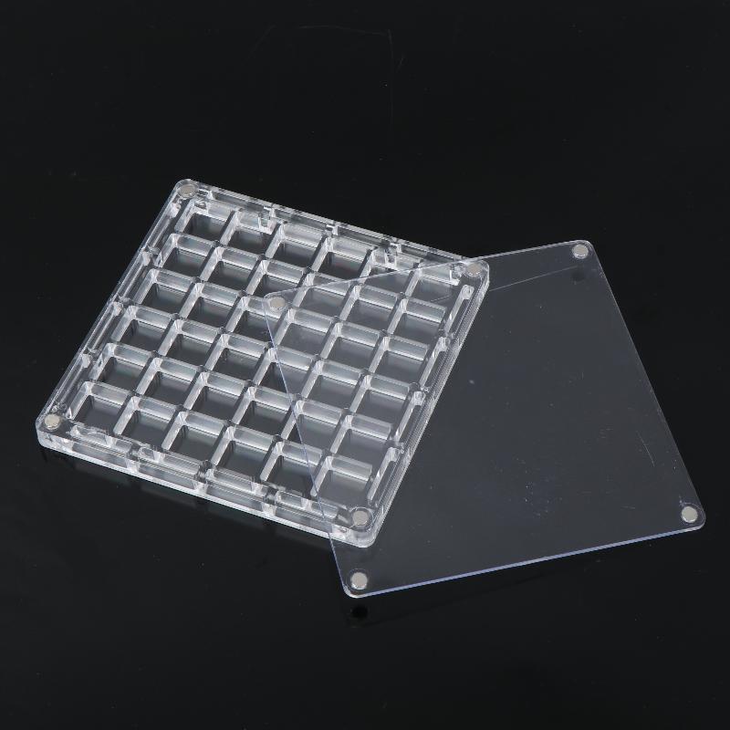 Acrylic Magnetic Seashell Display Box 36 Grids Transparent Compartment Organizer for Collectible Seashell Pin Badge Home Display