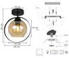 MODERN CEILING LAMP GLASS RING HONEY