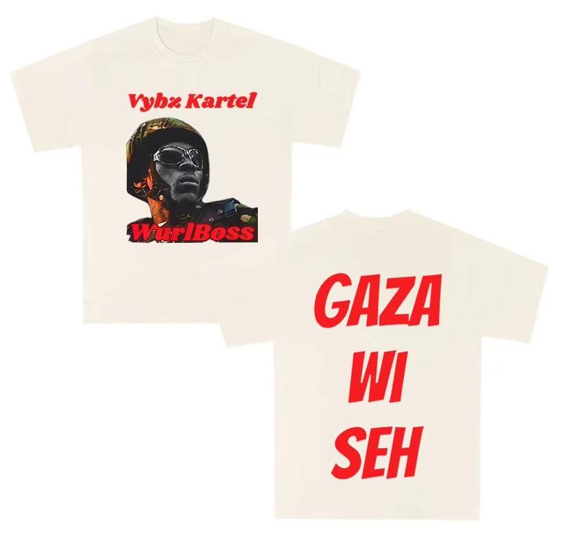 Rapper Vybz Kartels Meestverkochte Nieuwe Album T-shirt Unisex Modieus Retro 2026 Zomerprint Puur Katoen Korte Mouwen Top