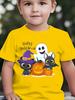 Halloween Baby Boys Girls Short Sleeve T-Shirt Cartoon Pumpkin Graphic T-Shirt Boys Clothes Halloween Party Children's Clothing