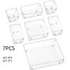 Clear Drawer Organizer Set with Built-in Dividers for Miscellaneous Items