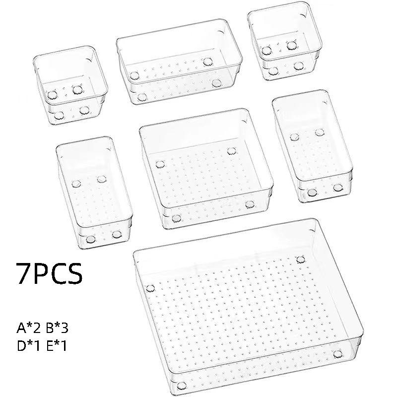 Transparent Cross-Border Drawer Organizer Box for Stationery and Miscellaneous Storage