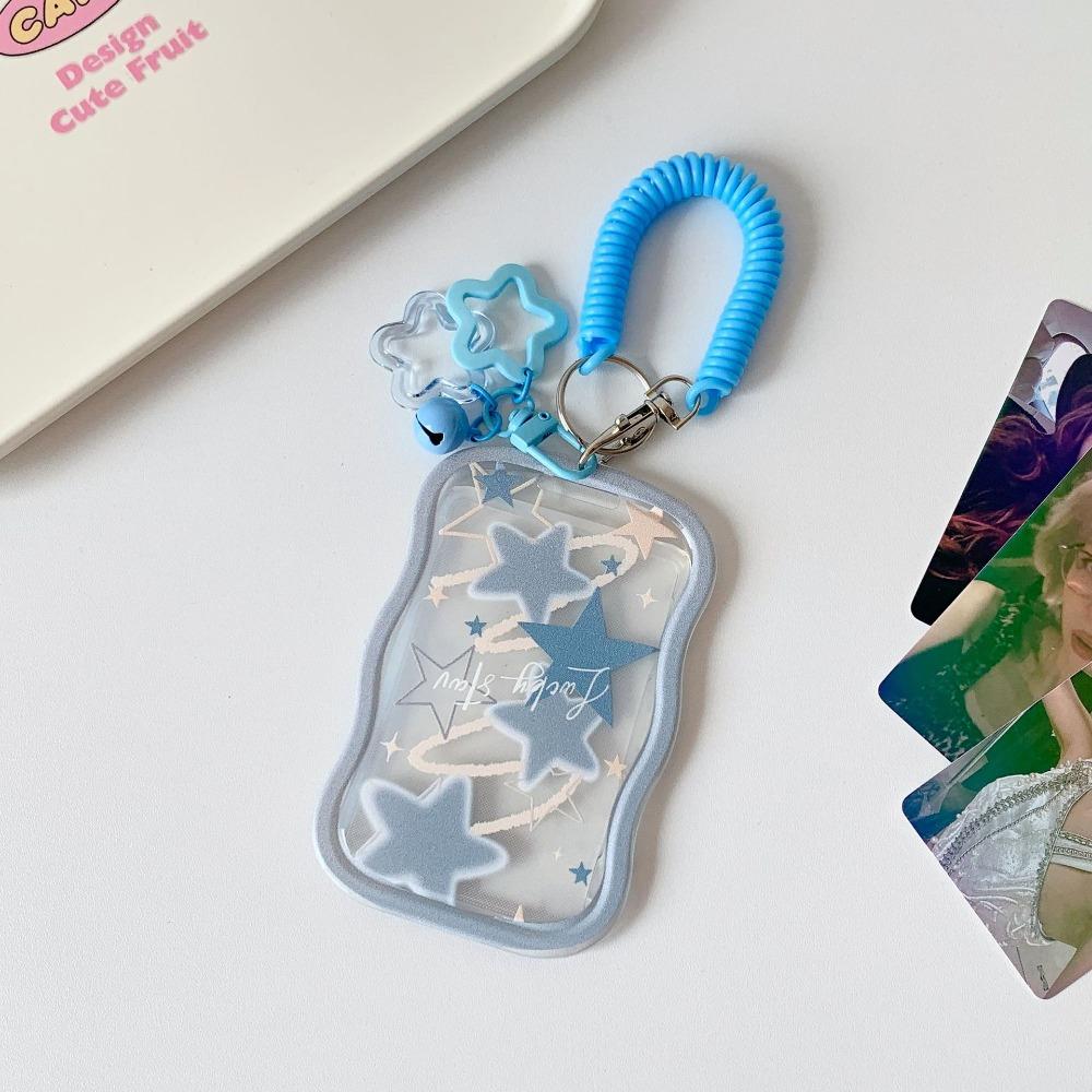 Durable with Card Holder Gradient Color Stars Idol Photo Card Storage Case Bag Pendant