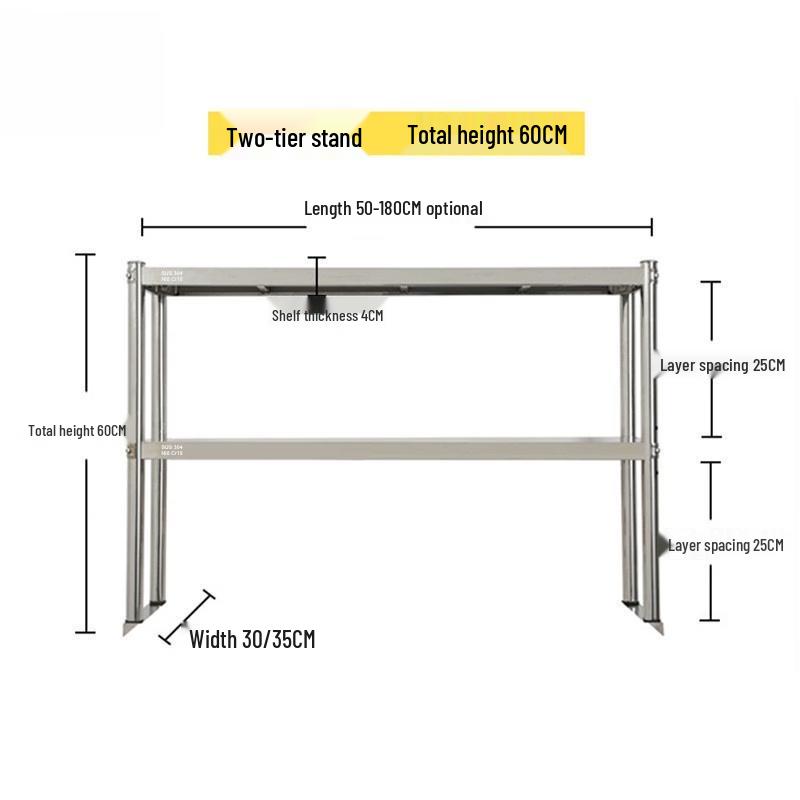 

Bodehui 304 Stainless Steel Commercial Kitchen Shelf