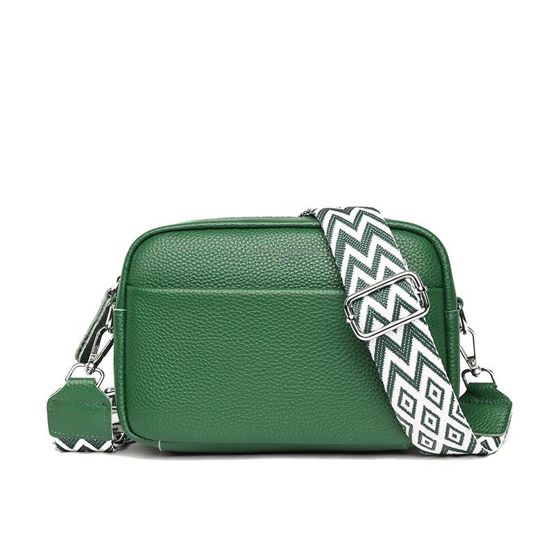 Genuine Leather Women's Crossbody Luxury Branded Soft Cowhide Shoulder Bag Simple Crossbody Purse Wallet Fashi Girls Tote Bag