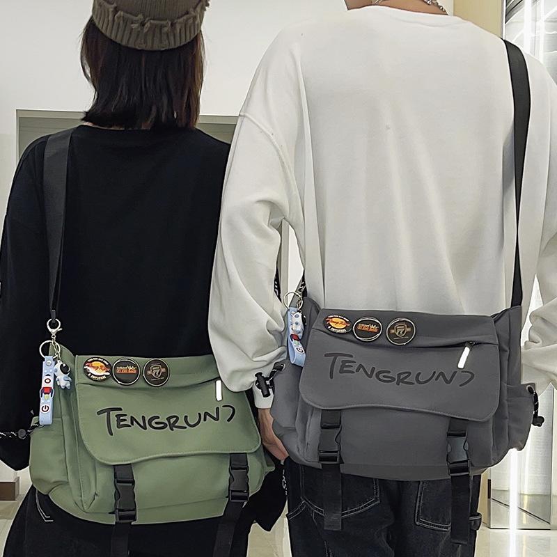 

Canvas Bag Niche Design Ins Postman Bag One Shoulder Crossbody Bag