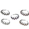 Mit rutschfesten Clips Schmetterlingsclip Stirnband Silberne wellige Stirnbänder Kristall-Stirnband für Damen