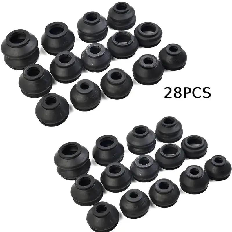 Bouchon Cache-poussière 28 pièces Accessoires Fixation Véhicule Rotule Cache-poussière Équipement Remplacement Caoutchouc Direction Suspension