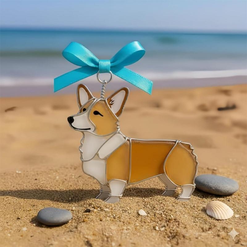 Creative Dog Light Catcher with Festival Color Accent Creating Holiday Charm for Any Window Decoration Occasion