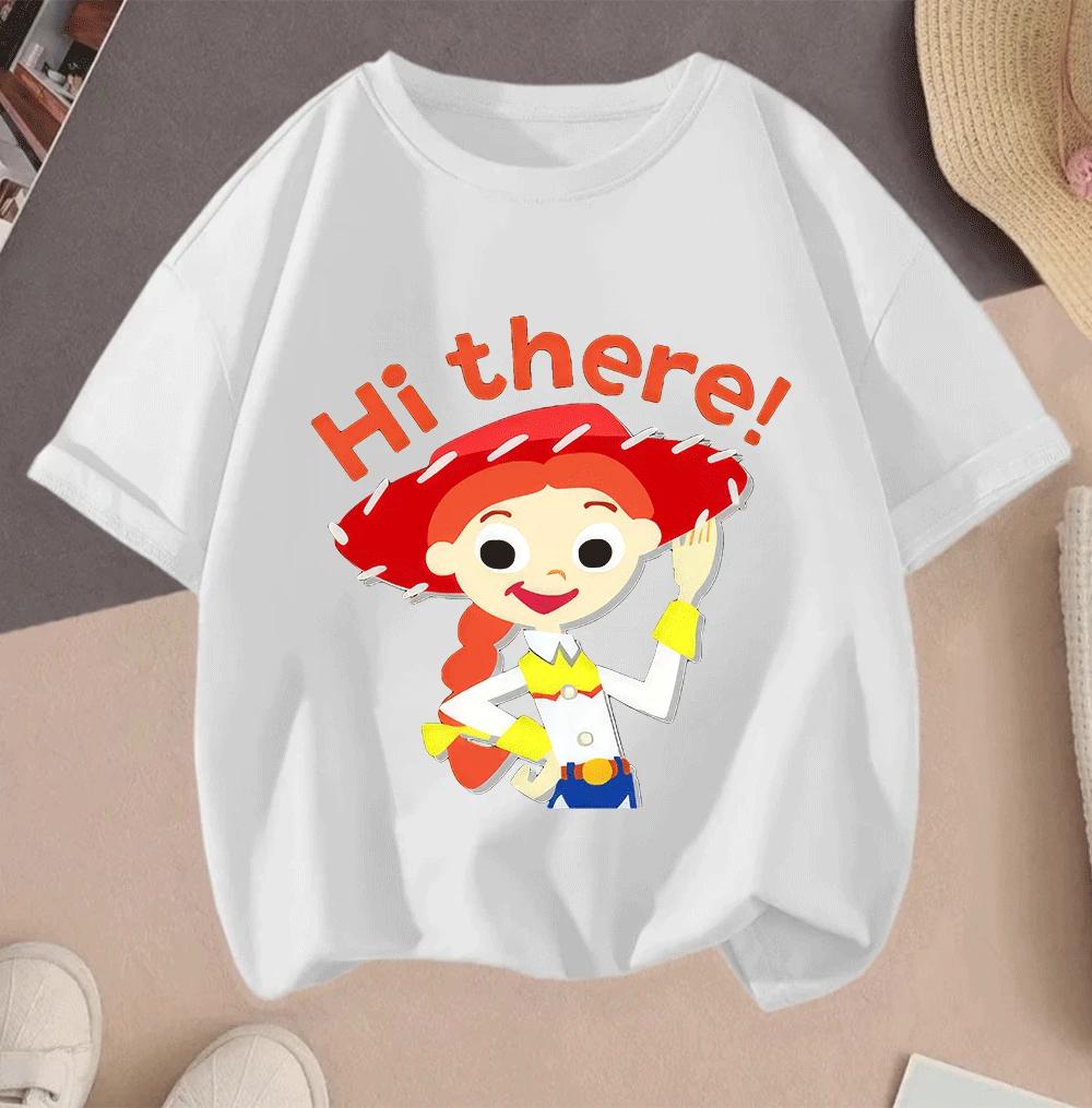 2026 Toy Story Cartoon Hot Sale 2D Print Casual Summer Short Sleeve Tops For Teenagers Boys Girls