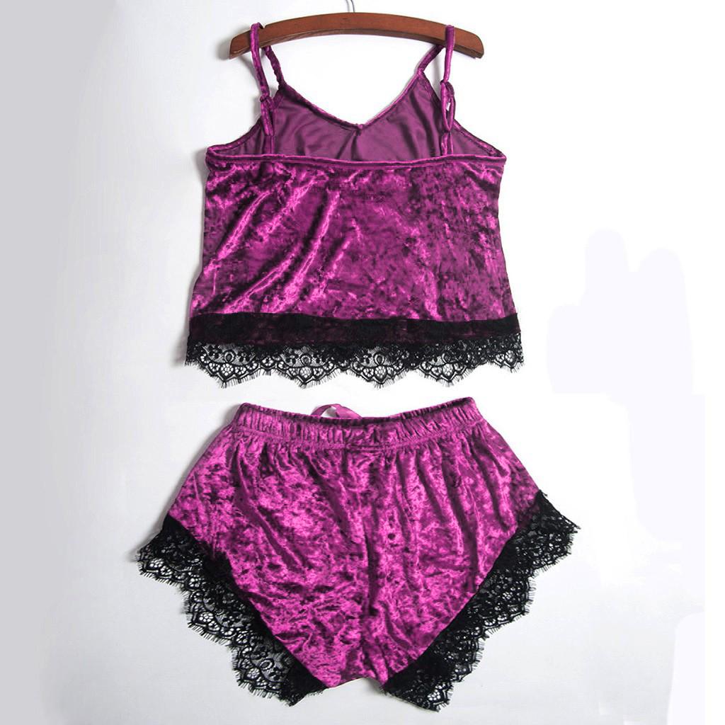 Women Sexy Lingerie Camisole Shorts 