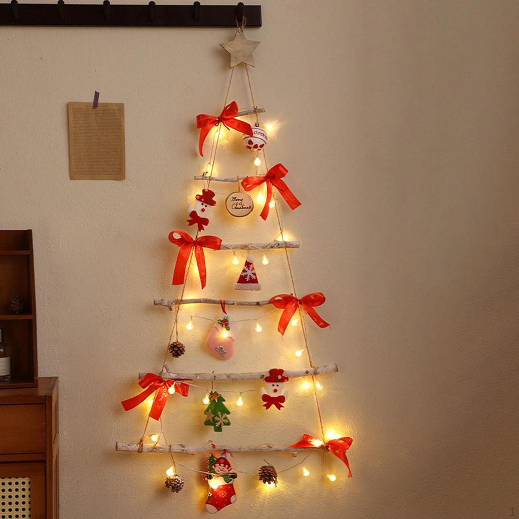 Wall Hanging Christmas Tree Decor Xmas Ornament Ladder for Party Supply Festival