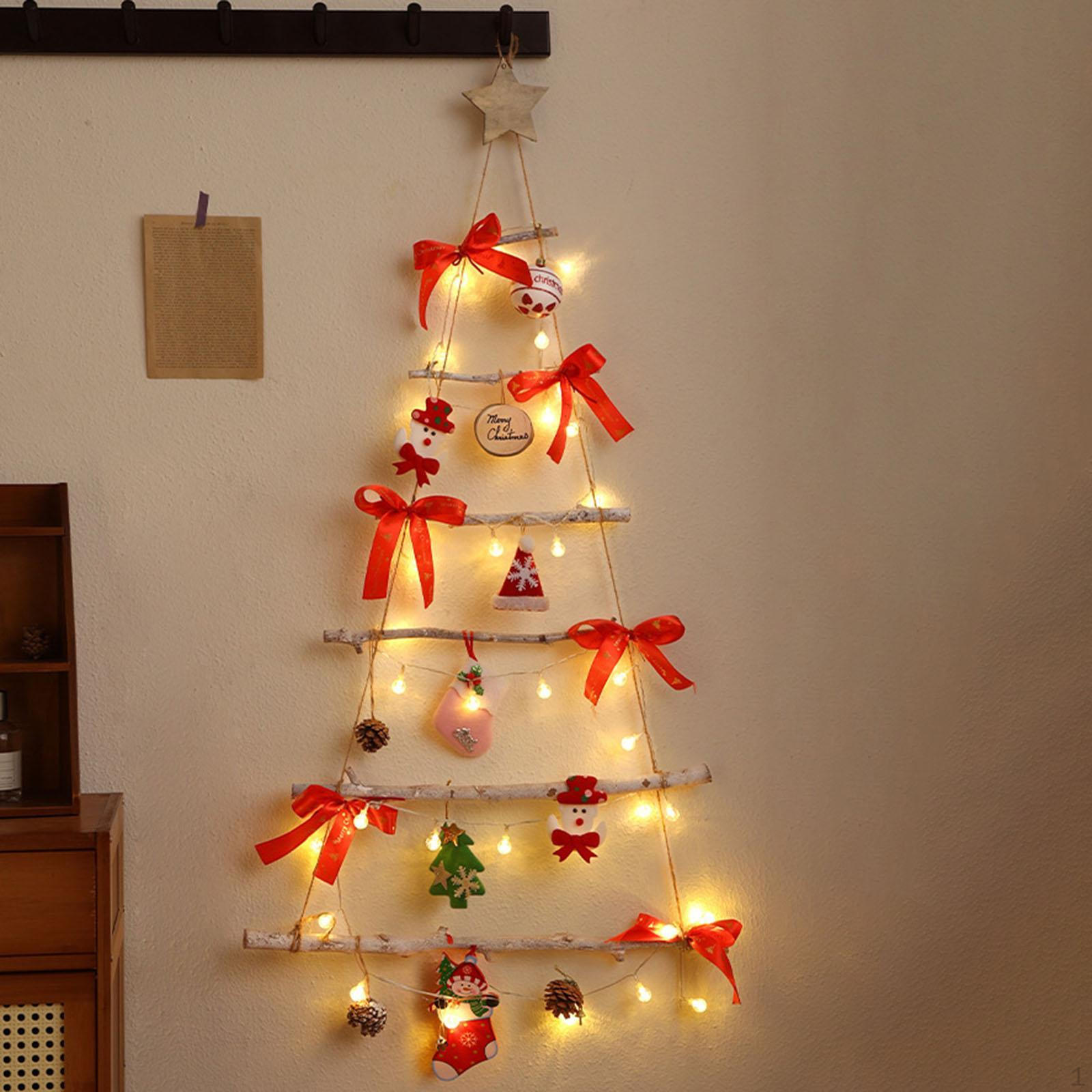 

Настенная Рождественская елка Декор Рождественский орнамент Лестница для вечеринки Поставка Фестиваль красный