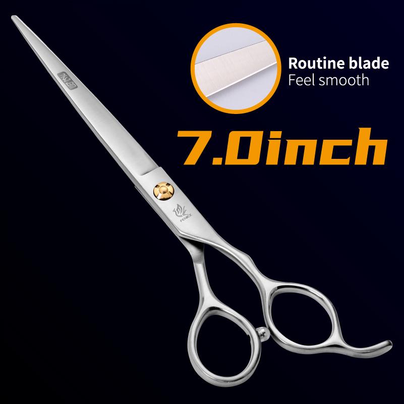 Fenice Professional 7.0 /7.5 Inch Pet Grooming In Dog Hair Trimmers Scissors Serrated Blade Dog Cutting Grooming Shears