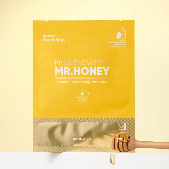Miss Flower & Mr. Honey Propolis Rejuvenating 2-Step Mask 5 Sheets