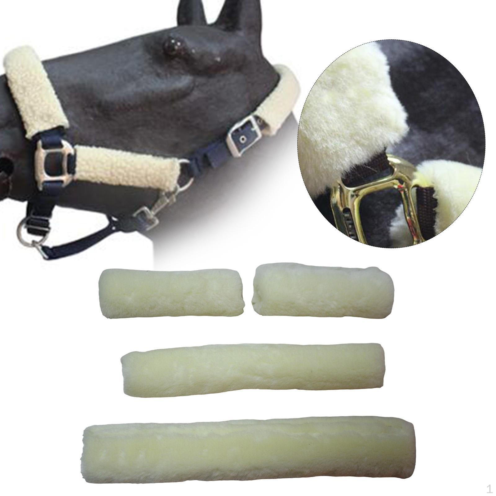 

4 шт. Чехлы для недоуздка для лошадей Конская амуниция Универсальные обертки Комфорт бежевый