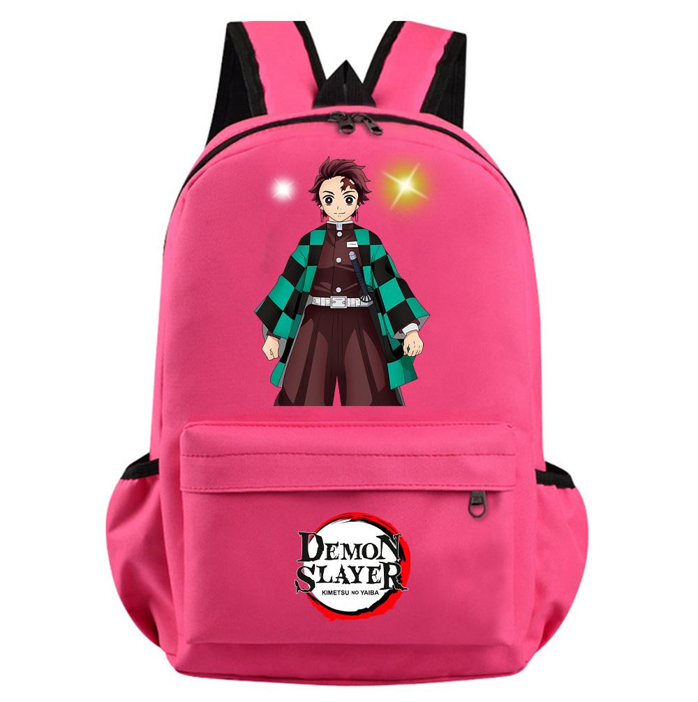 Colorful Anime Demon Slayer Printed Backpack for Teenager Girl Boy Student Schoolbag Women Large Capacity Waterproof Travel Bag Rucksack Gift