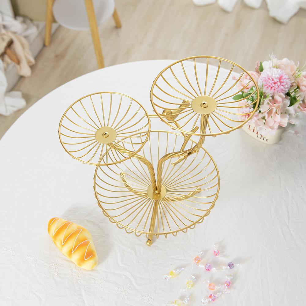 3-Tier Fruit Basket Holder Decorative Fruit Bowl Rack Metal Stand Table Countertop Holder For Vegetables Bread Snack Orangizer