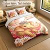 Elephant Theme Personalized 3Pcs Bedding Set Custom Text & Name 1 Sheet 2 Pillowcases Household Bedding 1pc