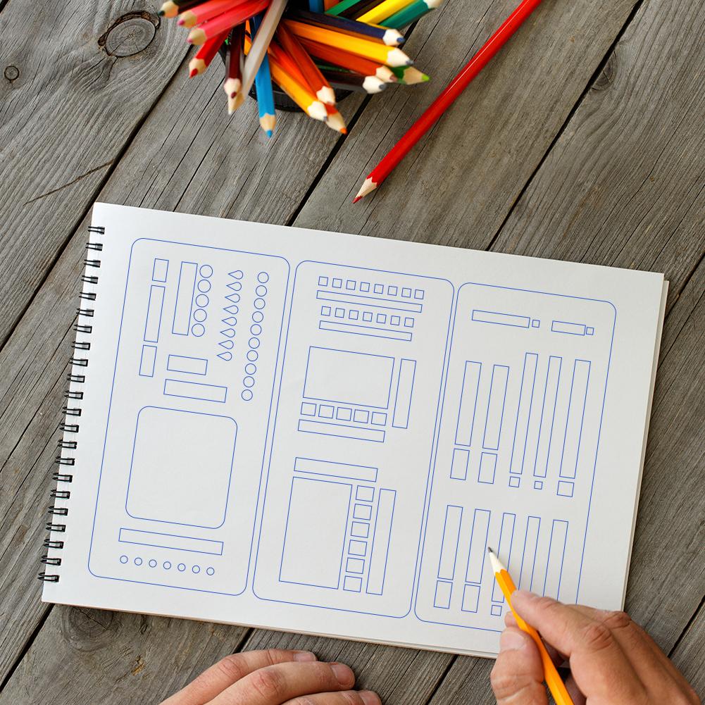 Flexible Record Template with Dot Grid Templates Planner Stencils Reusable Handmade Stencil Set for Boxes Lines & Daily Planning