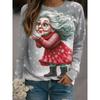 Fall Winter Pullover Women's Funny Old Lady Sweatshirt Trendy 3D Print O-Neck Long Sleeve Tops  Women's Apparel Streetwear