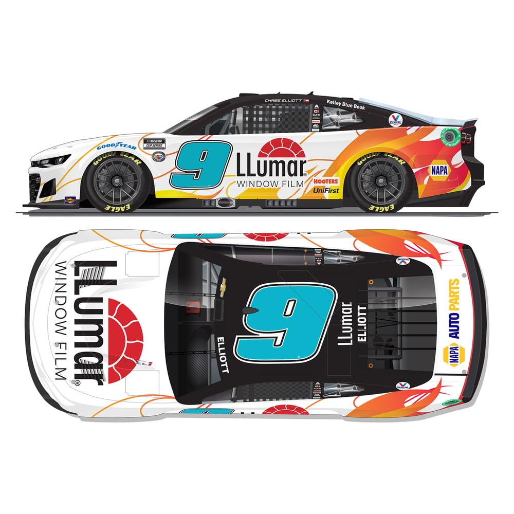 

Lionel Racing Chase Elliott LLUMAR ОКНОВАЯ ПЛЕНКА Chevrolet Camaro NASCAR 2023 1/64 #9