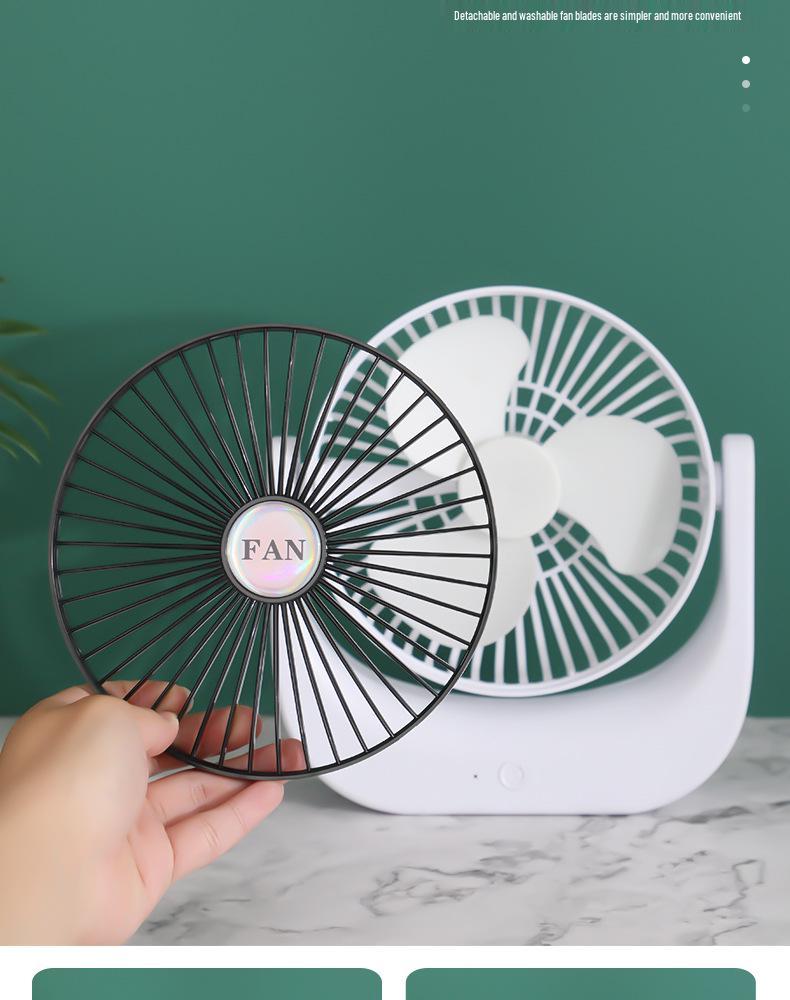 26-Year New Model Silent Mini USB Desktop Fan - Lightweight, Long Battery Life for Office & Travel
